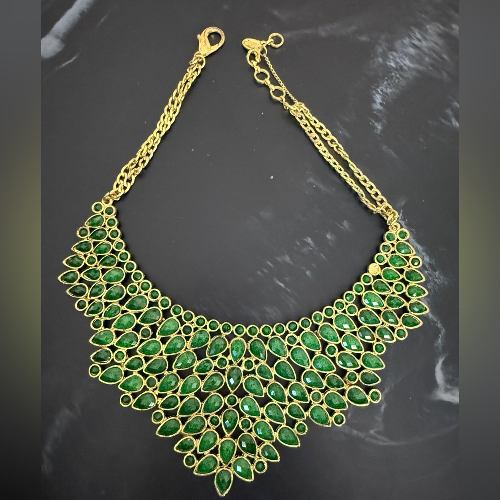 Amrita Singh Collar Necklace with Green Accents